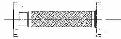 Made in USA - 24" OAL, 4" ID, 210 Max psi, Flexible Metal Hose Assembly - Industrial Tool & Supply