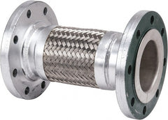 Made in USA - 12" OAL, 4" ID, 210 Max psi, Flexible Metal Hose Assembly - Industrial Tool & Supply