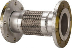 Made in USA - 12" OAL, 4" ID, 210 Max psi, Flexible Metal Hose Assembly - Industrial Tool & Supply