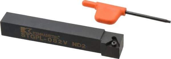 Kennametal - STGP, Left Hand Cut, 0° Lead Angle, 1/2" Shank Height x 1/2" Shank Width, Positive Rake Indexable Turning Toolholder - 3-1/2" OAL, TP..21.5. Insert Compatibility, Series Screw-On - Industrial Tool & Supply