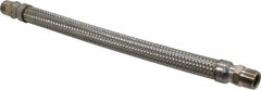 Made in USA - 18" OAL, 3/4" ID, 600 Max psi, Flexible Metal Hose Assembly - Industrial Tool & Supply