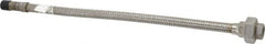Made in USA - 18" OAL, 3/8" ID, 1,450 Max psi, Flexible Metal Hose Assembly - Industrial Tool & Supply