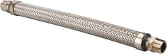 Made in USA - 18" OAL, 3/4" ID, 600 Max psi, Flexible Metal Hose Assembly - Industrial Tool & Supply