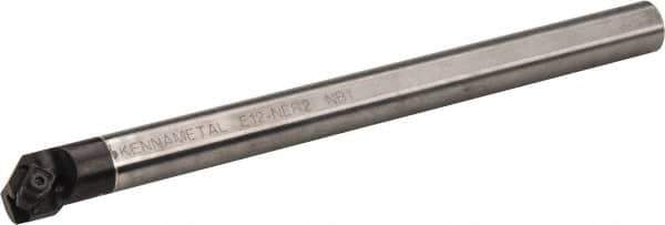 Kennametal - 1-1/8" Min Bore Diam, 10" OAL, 3/4" Shank Diam, E-NE Indexable Boring Bar - N. Insert, Clamp Holding Method - Industrial Tool & Supply