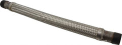 Made in USA - 24" OAL, 1-1/4" ID, 450 Max psi, Flexible Metal Hose Assembly - Industrial Tool & Supply