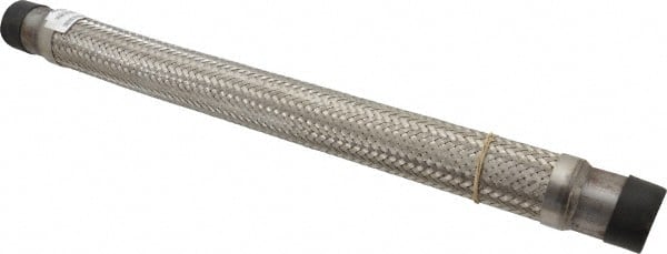 Made in USA - 24" OAL, 1-1/2" ID, 410 Max psi, Flexible Metal Hose Assembly - Industrial Tool & Supply
