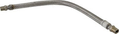 Made in USA - 24" OAL, 1/2" ID, 1,040 Max psi, Flexible Metal Hose Assembly - Industrial Tool & Supply