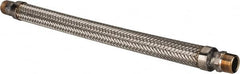 Made in USA - 24" OAL, 1" ID, 580 Max psi, Flexible Metal Hose Assembly - Industrial Tool & Supply