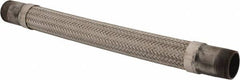 Made in USA - 24" OAL, 1-1/2" ID, 410 Max psi, Flexible Metal Hose Assembly - Industrial Tool & Supply