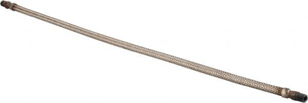Made in USA - 30" OAL, 1/4" ID, 2,240 Max psi, Flexible Metal Hose Assembly - Industrial Tool & Supply