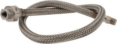 Made in USA - 30" OAL, 1/4" ID, 2,240 Max psi, Flexible Metal Hose Assembly - Industrial Tool & Supply