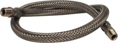 Made in USA - 30" OAL, 3/8" ID, 1,450 Max psi, Flexible Metal Hose Assembly - Industrial Tool & Supply