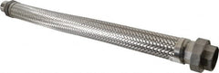 Made in USA - 30" OAL, 1-1/2" ID, 410 Max psi, Flexible Metal Hose Assembly - Industrial Tool & Supply