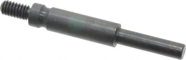 Made in USA - 1/4-20 Cross/Square Pad Mandrel - 3" Long x 1/4" Diam - Industrial Tool & Supply