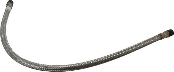 Made in USA - 36" OAL, 1/2" ID, 1,040 Max psi, Flexible Metal Hose Assembly - Industrial Tool & Supply