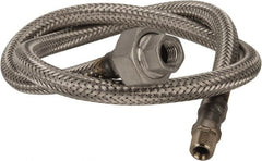 Made in USA - 36" OAL, 1/4" ID, 2,240 Max psi, Flexible Metal Hose Assembly - Industrial Tool & Supply