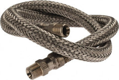 Made in USA - 36" OAL, 3/8" ID, 1,450 Max psi, Flexible Metal Hose Assembly - Industrial Tool & Supply