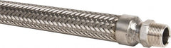 Made in USA - 36" OAL, 3/4" ID, 600 Max psi, Flexible Metal Hose Assembly - Industrial Tool & Supply