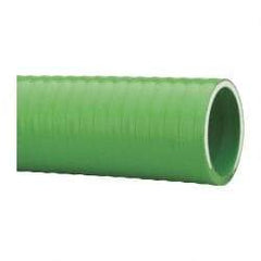 Made in USA - 1-1/2" Inside x 1-13/16" Outside Diam, PVC Liquid Suction & Discharge Hose - Green, 100' Long, 28 Vacuum Rating, 85 psi Working Pressure - Industrial Tool & Supply