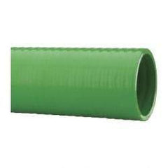 Made in USA - 2" Inside x 2-3/8" Outside Diam, PVC Liquid Suction & Discharge Hose - Green, 100' Long, 28 Vacuum Rating, 80 psi Working Pressure - Industrial Tool & Supply