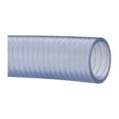 Made in USA - 1-1/2" Inside x 1-13/16" Outside Diam, Food & Beverage Hose - 4" Bend Radius, 100' Long, 28 Vacuum Rating - Industrial Tool & Supply
