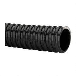 Made in USA - 1-1/2" ID, 28 Hg Vac Rating, 75 psi, PVC Vacuum & Duct Hose - 100' Long, Black, 4" Bend Radius, -10°F Min - Industrial Tool & Supply
