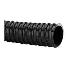 Made in USA - 1-1/2" ID, 28 Hg Vac Rating, 75 psi, PVC Vacuum & Duct Hose - 100' Long, Black, 4" Bend Radius, -10°F Min - Industrial Tool & Supply