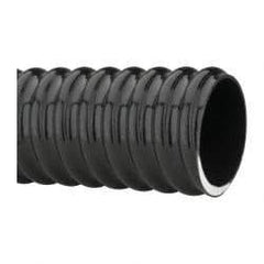 Made in USA - 2" ID, 28 Hg Vac Rating, 70 psi, PVC Vacuum & Duct Hose - 100' Long, Black, 5" Bend Radius, -10°F Min - Industrial Tool & Supply