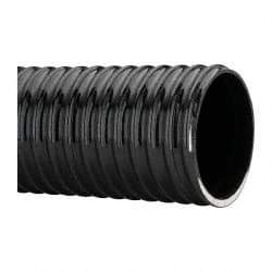 Made in USA - 4" ID, 28 Hg Vac Rating, 40 psi, PVC Vacuum & Duct Hose - 100' Long, Black, 10" Bend Radius, -10°F Min - Industrial Tool & Supply
