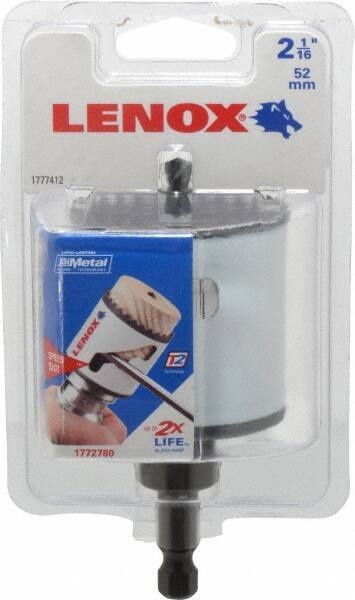 Lenox - 2-1/16" Diam, 1-1/2" Cutting Depth, Hole Saw - Bi-Metal Saw, Toothed Edge - Industrial Tool & Supply