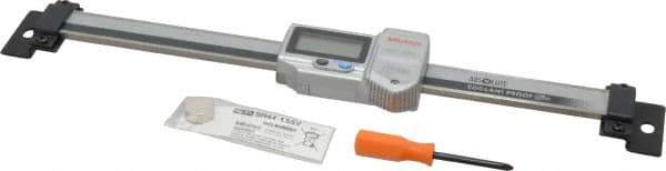 Mitutoyo - 0 to 6 Inch, 0.01mm Resolution Horizontal Electronic Linear Scale - 0.001 Inch Accuracy, Data Output, SR44 Battery - Industrial Tool & Supply