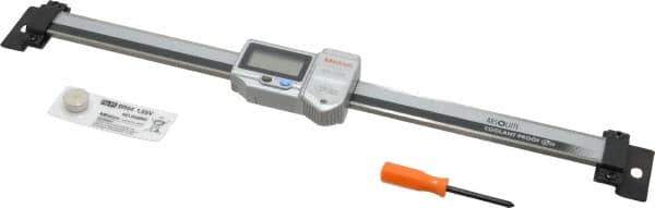 Mitutoyo - 0 to 8 Inch, 0.01mm Resolution Horizontal Electronic Linear Scale - 0.001 Inch Accuracy, Data Output, SR44 Battery - Industrial Tool & Supply