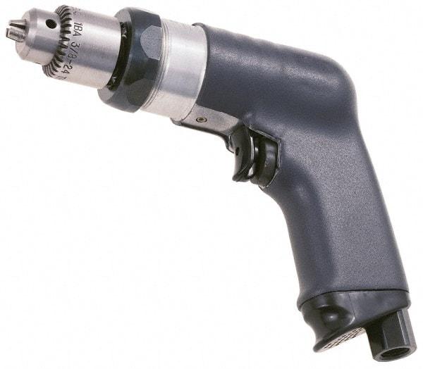 Ingersoll-Rand - 1/4" Keyed Chuck - Pistol Grip Handle, 2,200 RPM, 17 CFM, 0.4 hp, 90 psi - Industrial Tool & Supply