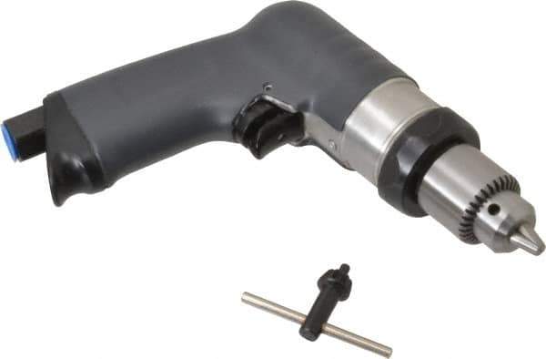 Ingersoll-Rand - 1/4" Keyed Chuck - Pistol Grip Handle, 3,000 RPM, 17 CFM, 0.4 hp, 90 psi - Industrial Tool & Supply