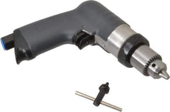 Ingersoll-Rand - 1/4" Keyed Chuck - Pistol Grip Handle, 3,000 RPM, 17 CFM, 0.4 hp, 90 psi - Industrial Tool & Supply