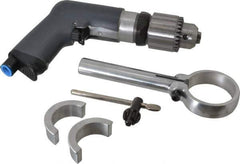 Ingersoll-Rand - 1/2" Reversible Keyed Chuck - Pistol Grip Handle, 900 RPM, 17 CFM, 0.4 hp, 90 psi - Industrial Tool & Supply