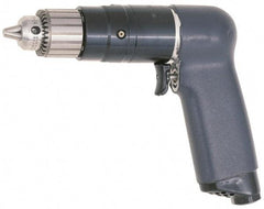 Ingersoll-Rand - 1/4" Keyed Chuck - Pistol Grip Handle, 3,100 RPM, 20 CFM, 0.51 hp, 90 psi - Industrial Tool & Supply