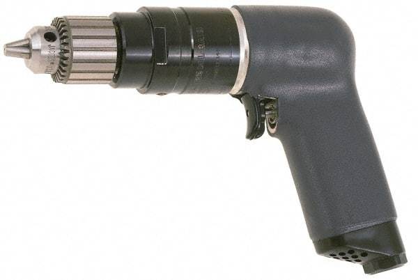 Ingersoll-Rand - 1/4" Keyed Chuck - Pistol Grip Handle, 6,000 RPM, 25 CFM, 0.75 hp, 90 psi - Industrial Tool & Supply