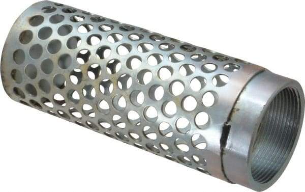 Dixon Valve & Coupling - 2" Hose, Round Hole-Long Body Strainer - Plated Steel - Industrial Tool & Supply
