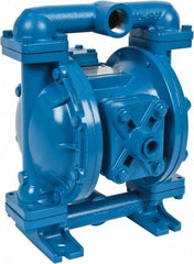 SandPIPER - 1" NPT, Metallic, Air Operated Diaphragm Pump - Santoprene Diaphragm, Aluminum Housing - Industrial Tool & Supply