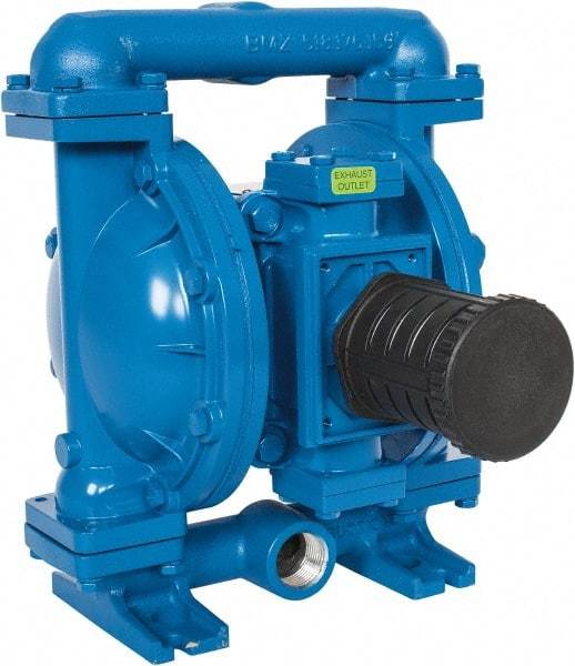 SandPIPER - 1" NPT, Metallic, Air Operated Diaphragm Pump - Buna-N Diaphragm, Aluminum Housing - Industrial Tool & Supply