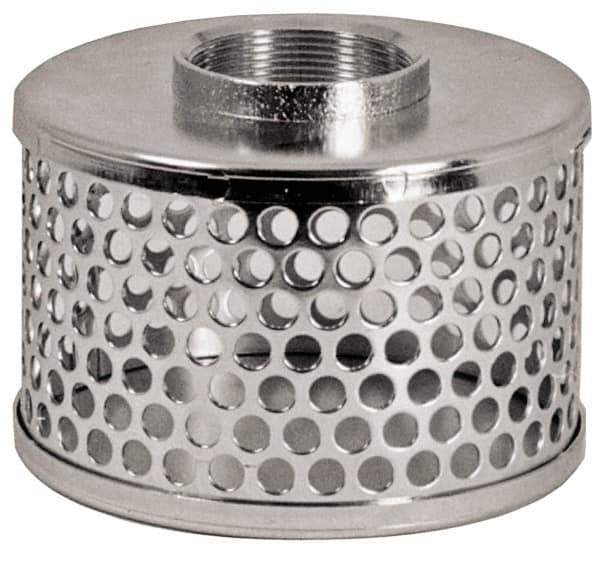Kuriyama of America - 2" Hose, Round Hole Strainer - Plated Steel - Industrial Tool & Supply