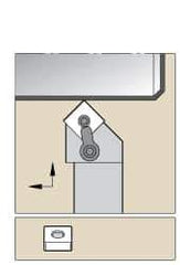 Kennametal - MSSN, Left Hand Cut, 45° Lead Angle, 1-1/4" Shank Height x 1-1/4" Shank Width, Negative Rake Indexable Turning Toolholder - 6" OAL, SN..43. Insert Compatibility, Series Kenloc - Industrial Tool & Supply