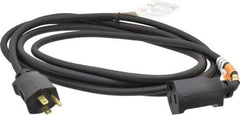 Southwire - 10', 16/3 Gauge/Conductors, Black Outdoor Extension Cord - 1 Receptacle, 13 Amps, UL SJEOW, NEMA 5-15P, 5-15R - Industrial Tool & Supply