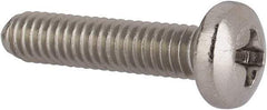 Value Collection - #8-32 UNC, 3/4" Length Under Head Phillips Drive Machine Screw - Pan Head, Grade 316 Stainless Steel, Uncoated, Without Washer - Industrial Tool & Supply