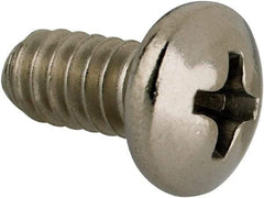 Value Collection - #10-24 UNC, 3/8" Length Under Head Phillips Drive Machine Screw - Pan Head, Grade 316 Stainless Steel, Uncoated, Without Washer - Industrial Tool & Supply
