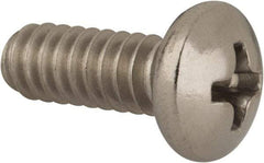 Value Collection - #10-24 UNC, 1/2" Length Under Head Phillips Drive Machine Screw - Pan Head, Grade 316 Stainless Steel, Uncoated, Without Washer - Industrial Tool & Supply