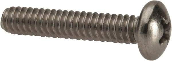 Value Collection - #10-24 UNC, 1" Length Under Head Phillips Drive Machine Screw - Pan Head, Grade 316 Stainless Steel, Uncoated, Without Washer - Industrial Tool & Supply