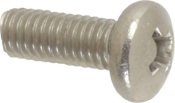 Value Collection - #10-32 UNF, 1/2" Length Under Head Phillips Drive Machine Screw - Pan Head, Grade 316 Stainless Steel, Uncoated, Without Washer - Industrial Tool & Supply