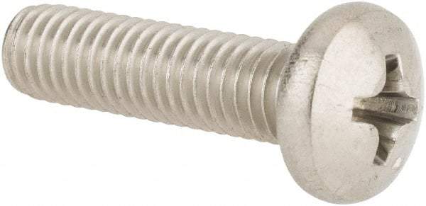 Value Collection - #10-32 UNF, 3/4" Length Under Head Phillips Drive Machine Screw - Pan Head, Grade 316 Stainless Steel, Uncoated, Without Washer - Industrial Tool & Supply